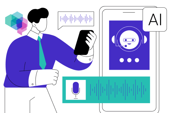 Person using a voice-enabled AI assistant